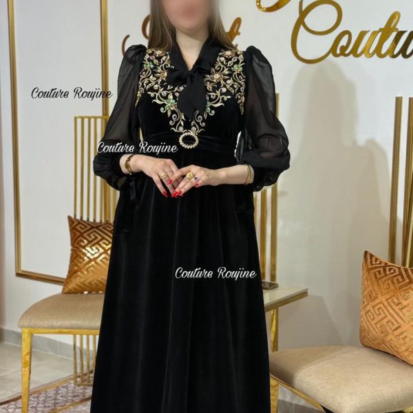فستان روجين –  أسود