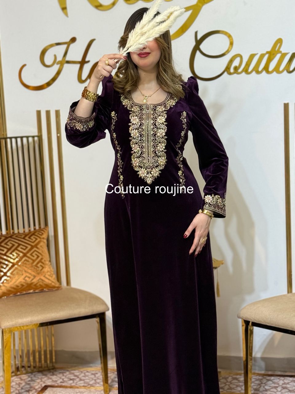 فستان rose – بنفسجي ذهبي
