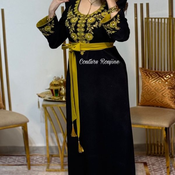 فستان سلمى – أسود وذهبي